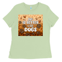 Matcha life is better with dogs Ladies Tee - MaliasSmallBusiness