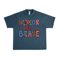 Midnight Navy honor the brave Urban Heavy Tee - Artiststas