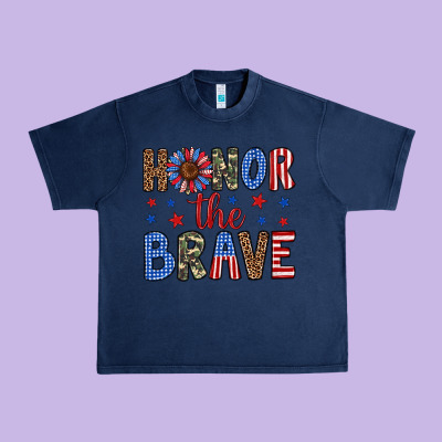 Honor The Brave Urban Heavy Tee Designed By Artiststas