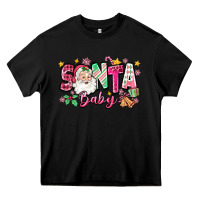 Black pink santa baby christmas Heavy Core Tee - Zillion Design Studio