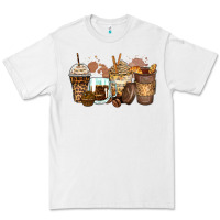 White leopard coffee cups Premium Tee - Zillion Design Studio