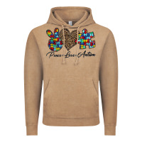 Vintage Coffee peace love autism1 Vintage Hoodie - CowhideDigitalArt