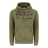 Vintage Olive peace love autism1 Vintage Hoodie - CowhideDigitalArt