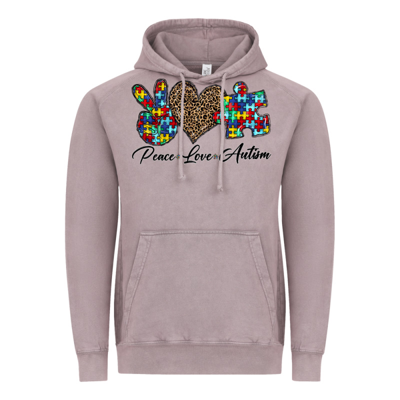 Peace Love Autism1 Vintage Hoodie by CowhideDigitalArt | Teevron