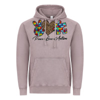 Vintage Zinc peace love autism1 Vintage Hoodie - CowhideDigitalArt