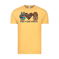 Vintage Mustard peace love easter Vintage Tee - JahusDesignShop