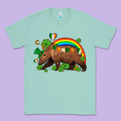St Patricks Bear Ado Classic Tee Designed By Adodesignshop