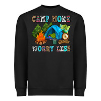 Black camp more worry less Heavyweight Sweatshirt - AdoDesignShop