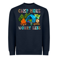 Navy camp more worry less Heavyweight Sweatshirt - AdoDesignShop