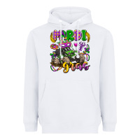 White mardi gras monster truck Heavyweight Hoodie - LillyAllenDesigns