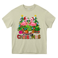 Mossy merry christmas flamingo Heavy Core Tee - Zillion Design Studio