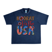Navy hooray for the usa Urban Heavy Tee - Artiststas
