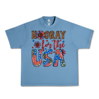 Pebble Blue hooray for the usa Urban Heavy Tee - Artiststas