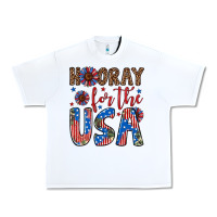White hooray for the usa Urban Heavy Tee - Artiststas