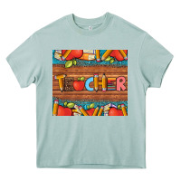 Arona teacher and pens apples books leopard and tooled leather tumbler Heavy Core Tee - Artiststas