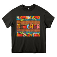 Asphalt teacher and pens apples books leopard and tooled leather tumbler Heavy Core Tee - Artiststas