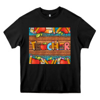 Black teacher and pens apples books leopard and tooled leather tumbler Heavy Core Tee - Artiststas