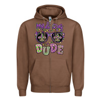 Chestnut mardi gras dude Zipper Hoodie - MaliasSmallBusiness