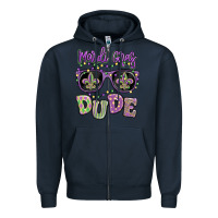 Navy mardi gras dude Zipper Hoodie - MaliasSmallBusiness