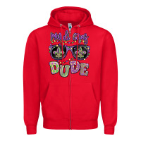 Red mardi gras dude Zipper Hoodie - MaliasSmallBusiness