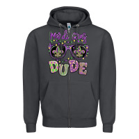 Smoke mardi gras dude Zipper Hoodie - MaliasSmallBusiness