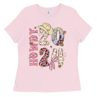 Bubblegum Pink howdy 2024 Ladies Tee - MaliasSmallBusiness