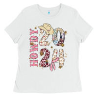 White howdy 2024 Ladies Tee - MaliasSmallBusiness