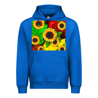Cobalt juneteenth sunflowers Urban Hoodie - CowGirlArtShop
