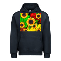 Navy juneteenth sunflowers Urban Hoodie - CowGirlArtShop