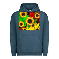 Pigment Midnight Navy juneteenth sunflowers Urban Hoodie - CowGirlArtShop