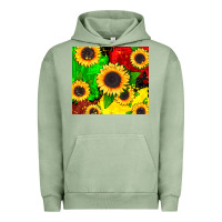 Pigment Oil Green juneteenth sunflowers Urban Hoodie - CowGirlArtShop