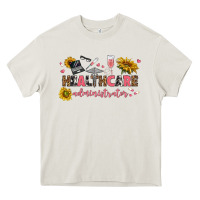 Cream healthcare administrator Heavy Core Tee - texasbilliewilder
