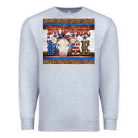 4th Of July Western Star Spangled Baby Cow Premium Sweatshirt | Teevron
