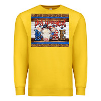 Lemon 4th of July Western Star Spangled Baby Cow Premium Sweatshirt - LillyAllenDesigns