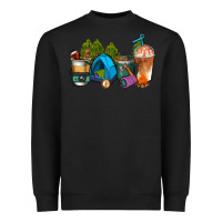 Black camp coffee cups ado Heavyweight Sweatshirt - AdoDesignShop
