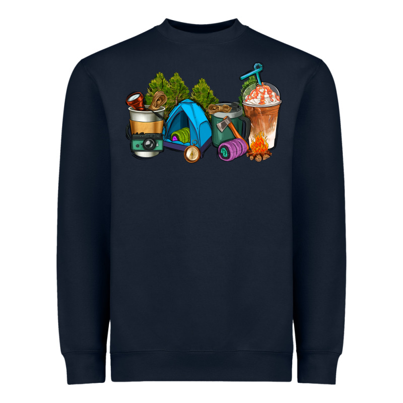 Camp Coffee Cups Ado Heavyweight Sweatshirt by AdoDesignShop | Teevron