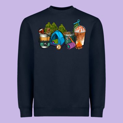Camp Coffee Cups Ado Heavyweight Sweatshirt Designed By Adodesignshop