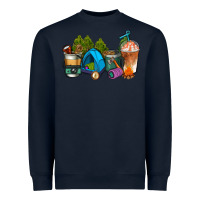 Navy camp coffee cups ado Heavyweight Sweatshirt - AdoDesignShop