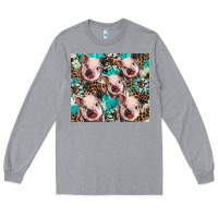 Western Cowhide Sunflower Baby Pig Long Sleeve Tee | Teevron