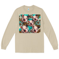 Mushroom western cowhide sunflower baby pig Long Sleeve Tee - BarkalooDesign