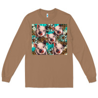 Toasted Coconut western cowhide sunflower baby pig Long Sleeve Tee - BarkalooDesign