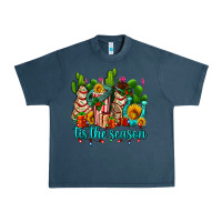 Midnight Navy tis the season christmas tree  cake Urban Heavy Tee - AdoDesignShop