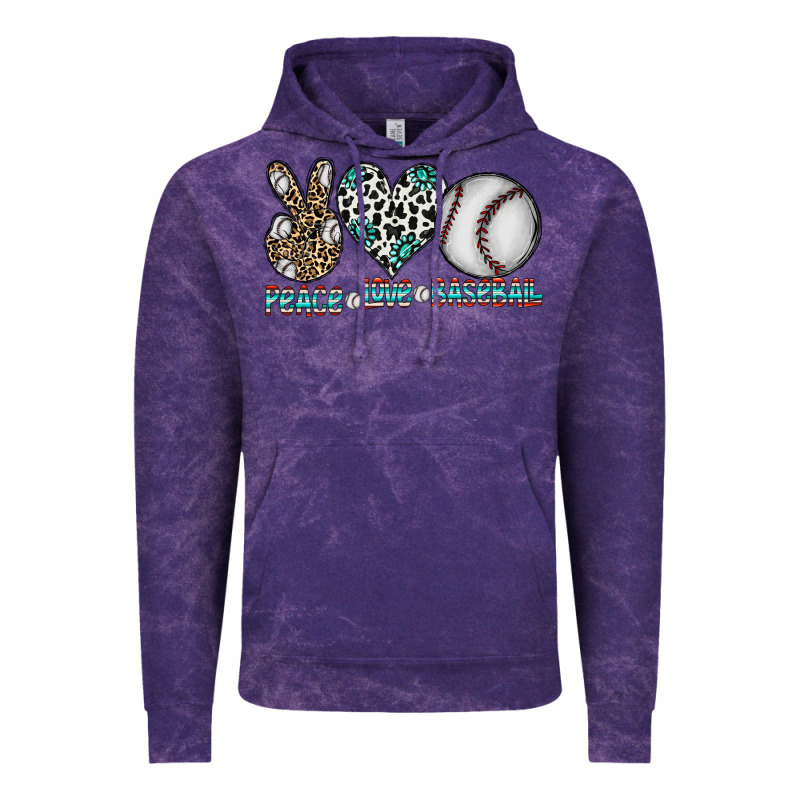 Peace Love Baseball Vintage Hoodie by CowhideDigitalArt | Teevron