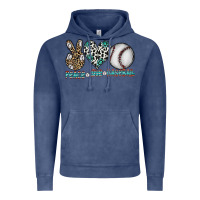 Vintage Denim peace love baseball Vintage Hoodie - CowhideDigitalArt