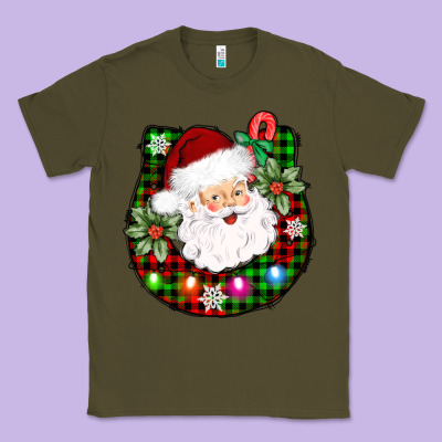 Horseshoe Santa Classic Tee Designed By Adodesignshop