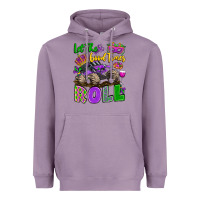 Lavender let the good times roll with mardi gras monster tr Heavyweight Hoodie - LillyAllenDesigns