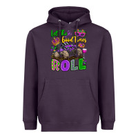 Plum let the good times roll with mardi gras monster tr Heavyweight Hoodie - LillyAllenDesigns