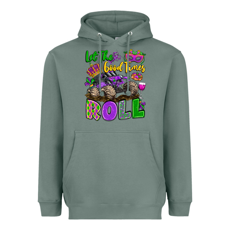 Let The Good Times Roll With Mardi Gras Monster Tr Heavyweight Hoodie by LillyAllenDesigns | Teevron