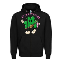 Black so luckin boujee Zipper Hoodie - MaliasSmallBusiness