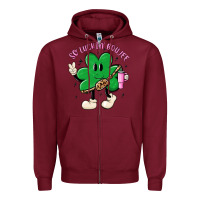Burgundy so luckin boujee Zipper Hoodie - MaliasSmallBusiness